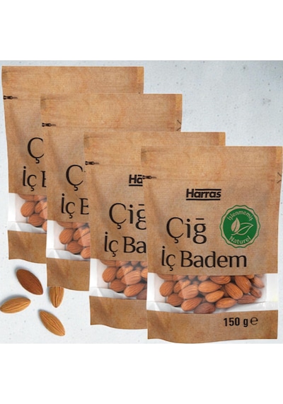 Harras Çiğ Badem İçi 150 Gr X 4 Adet