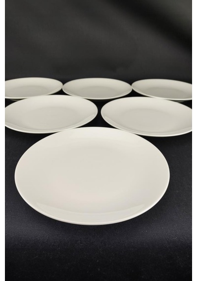 Digithome 6'lı Deniz Form Servis Tabağı Seti 24 Cm Krem Tl4034835 C320.225
