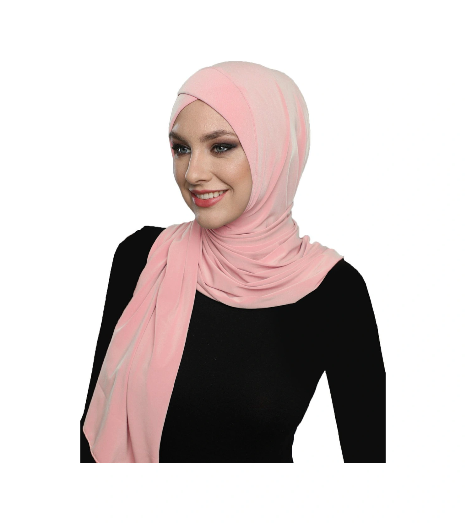 Elysianfidan Sarmalı Takmatik Pudra Hazır Türban Tesettür Bone Namaz Örtüsü Pudra
