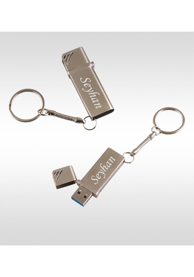 Kişiye Özel F-155-16 Krom Usb 3.0 Metal Usb Bellek 16 Gb