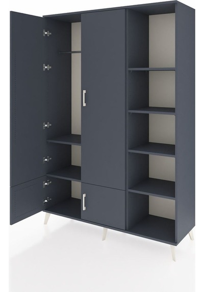 Hyperion Dolap 6 Raflı 4 Kapaklı Tek Askılı 132x44x195 Antrasit-antrasit/antrasit Antrasıt/antrasıt Hyperion Dolap 6 Raflı 4 Kapaklı Tek Askılı 132x44x195 Antrasit-antrasit/antrasit Antrasıt/antrasıt
