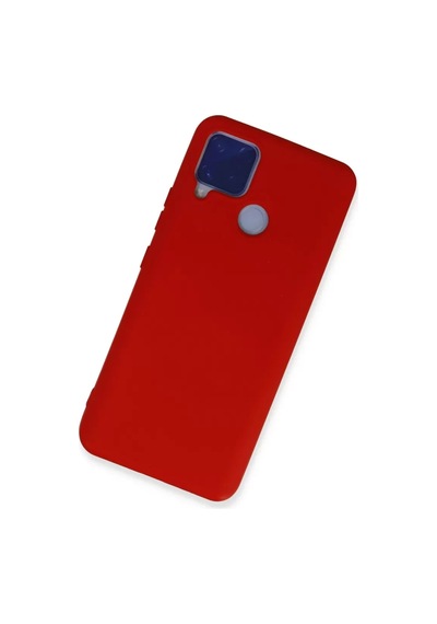 Mey Najmaddin Realme C15 Kılıf Nano İçi Kadife Silikon - Kırmızı Najmaddin Diğer