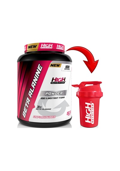 High Nutrition Beta Alanine 300 G - 100 Servis - 3000 MG + Shaker