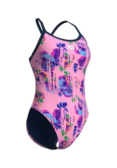 Women's Arena Rose Texture Swımsuıt Xcross Back Kadın Yüzücü Mayosu Çok Renkli