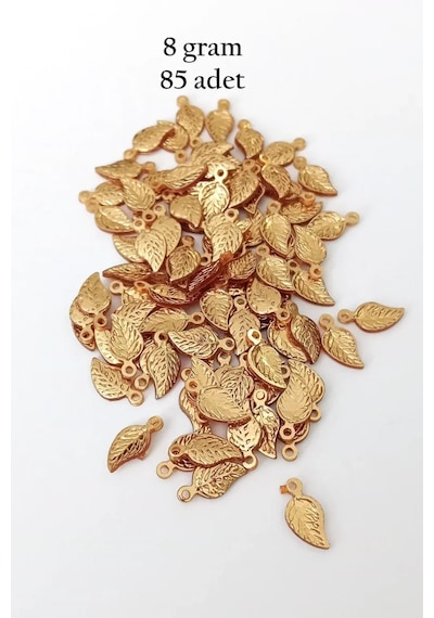 Oya Abiye Bileklik Kolye Pleksi Metalik Plastik Pul Altın Renk 8 Gram 85 Adet - Bnc486
