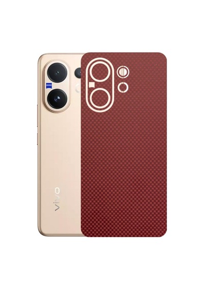 Kapps Vivo V60 5g İle Uyumlu Fiber Serisi Premium Arka Kapak Kaplama Kenarlar Yoktur 21632532