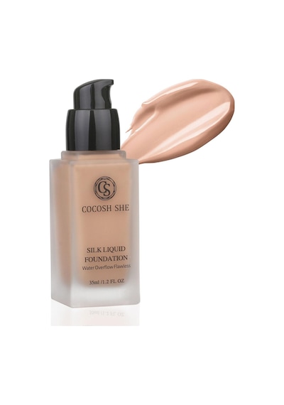 Cocosh She Silk Liquid Fondöten 04 Camel, Su Geçirmez, Islak Bitişli, İpeksi-prüzsüz Doku, Hipoalerjenik - 04camel Diğer