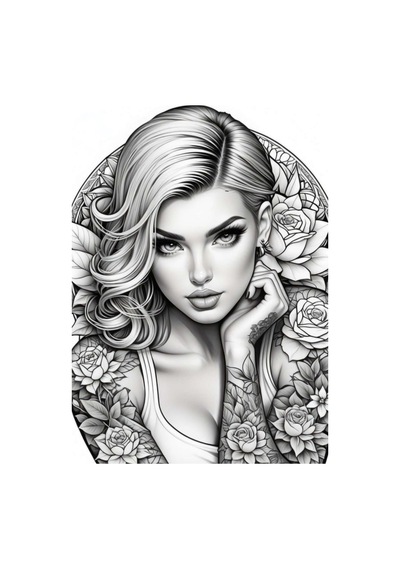 Güzel Kadınlar Tattoo Boyama Kitap Seti 3 Kitap