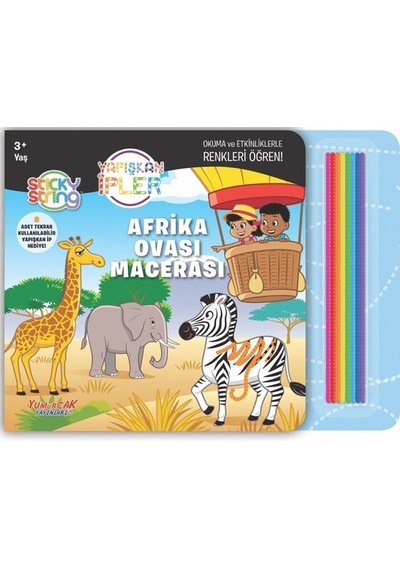 Afrika Ovası Macerası - Yapışkan İpler 3+ Yaş- Yumurcak Yayınları