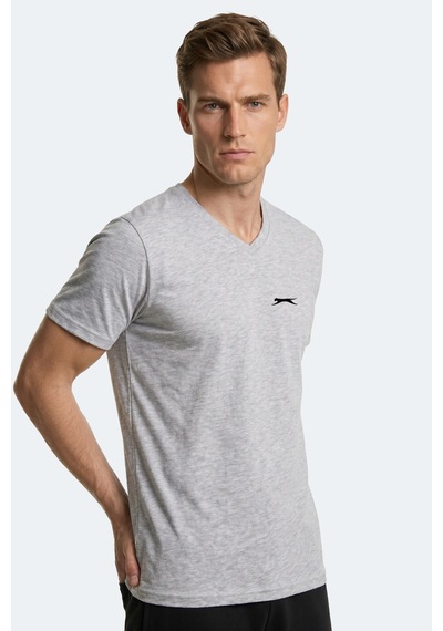 Slazenger Rıvaldo T Erkek Gri Tişört