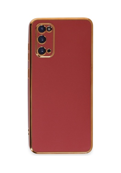 Samsung Galaxy Uyumlu S20 Kılıf Volet Silikon - Kırmızı Bzsxx00 1