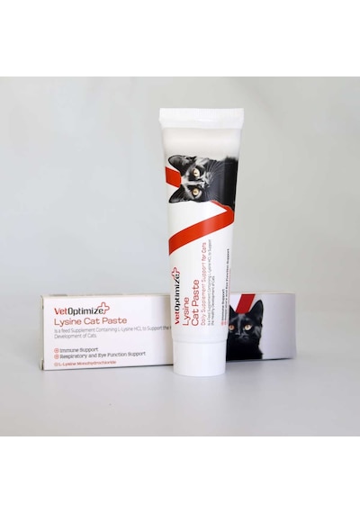 Vetoptimize Lysine Cat Paste Kedilerin Bağışıklık, Solunum Ve Göz Fonksiyonunu Desteği 100 Ml