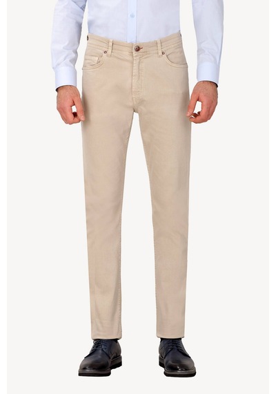 Erkek Taş Üsten Cepli Slim Fit Kanvas Pantolon