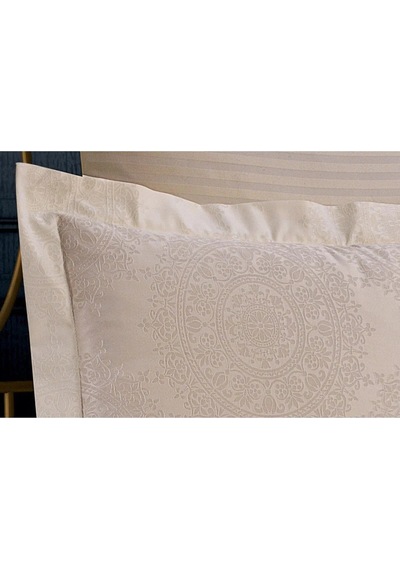 Tiara Bambu Jakar Kumaş Krem Ikili Oksford 60x80cm Yastık Kılıfı - 1355 Çok Renkli