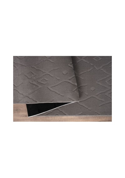 Plato Halı Opqo İskandinav Premium Yıkanabilir Polyester Kaymaz Taban Gri Halı