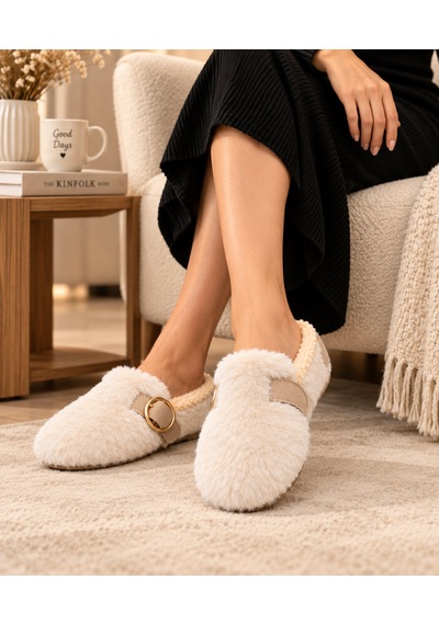 Moon Cloud Kadın Peluş Gold Aksesuar Detaylı Sıcak Tutan Loafer Ev-ofis Ayakkabı-babet Hediyelik-çeyizlik Zyn3001 Kum Beji Moon Cloud Kadın Peluş Gold Aksesuar Detaylı Sıcak Tutan Loafer Ev-ofis Ayakkabı-babet Hediyelik-çeyizlik Zyn3001 Kum Beji