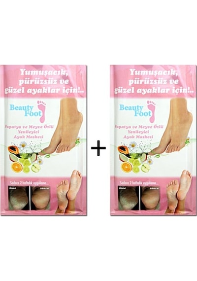 Beauty Foot Papatya ve Meyve Özlü Yenileyici Ayak Maskesi 2'li
