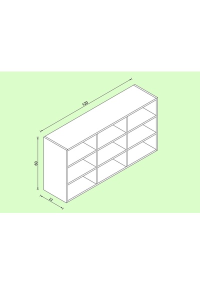 Kenzlife hazır mutfak hortus22 cvz 060*120*22 banyo dolabı raflı kapaksız arkalıklı