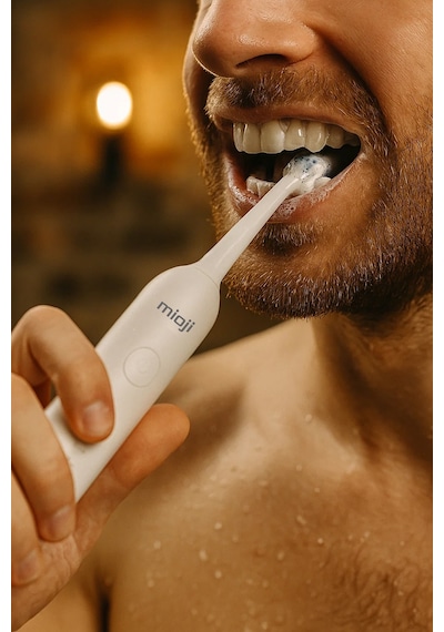 Mioji Oral B1 Şarj Edilebilir IPX8 5 Modlu Diş Fırçası Beyaz + 3 Yedek Başlık