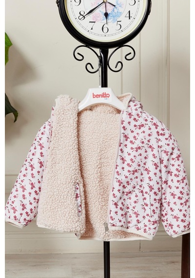 Benitto Kids Çift Taraflı Kız Bebek Çocuk Mont 51344 Kırmızı