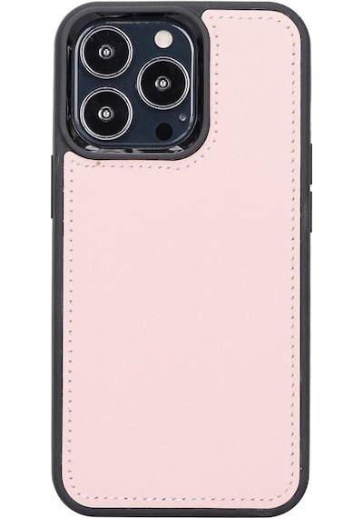 Plm Apple İphone 13 Pro Uyumlu Deri Cüzdanlı Kılıf Nu2 Pembe Acı Kahverengi