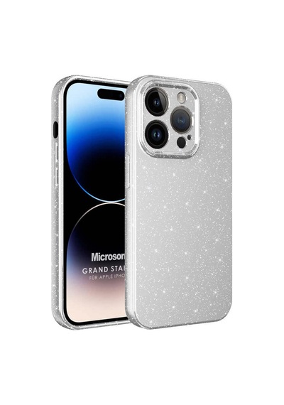 Microsonic Apple iPhone Uyumlu 14 Pro Kılıf Grand Stardust Gümüş -