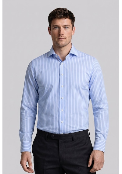 Bisse Mavi Regular Fit Cepsiz Açık Uzun Napoli Yaka Gömlek Gmczg261024 33 Açık Mavi