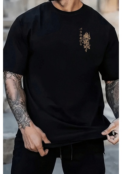Genius Store Erkek Tişört Pamuklu Kumaş Sırt Baskılı Tişört Sokak Modası Rahat Kalıp T-shirt Japon-siyah Genius Store Erkek Tişört Pamuklu Kumaş Sırt Baskılı Tişört Sokak Modası Rahat Kalıp T-shirt Japon-siyah