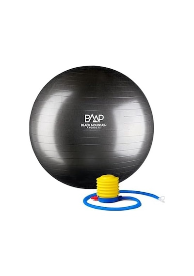 Black Mountain Products Professional Grade Stability 1000lbs Anti-burst 2000lbs Statik Ağırlık Rated 65 Cm Gym Ball 1000 Lb/65 Cm Siyah