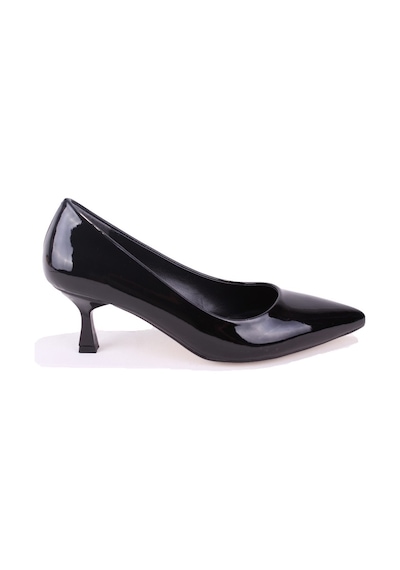 Dagoster Dza07-388499 Siyah Rugan Stiletto Topuklu Kadın Ayakkabı Siyahrugan