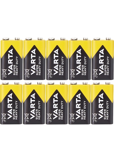 Varta Heavy Duty 9V Çinko Karbon Alkalin Pil 10'lu