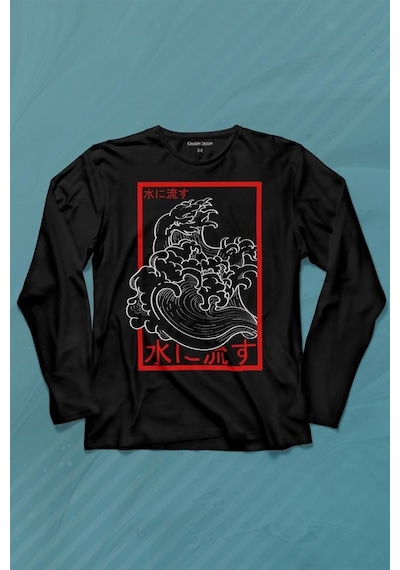 Japanese Wind Wave Japon Rüzgar 2k Street Culture Uzun Kollu Tişört Baskılı T-shirt 001 Japanese Wind Wave Japon Rüzgar 2k Street Culture Uzun Kollu Tişört Baskılı T-shirt 001