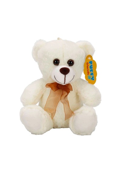 Mey İthalat 0998 Peluş Ayı Oturan Kurdeleli 21cm 2r Çok Renkli