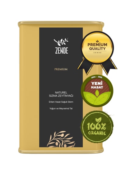 Zende Premium Yüksek Polifenol Erken Hasat Soğuk Sıkım Natürel Sızma Zeytinyağı 5 L