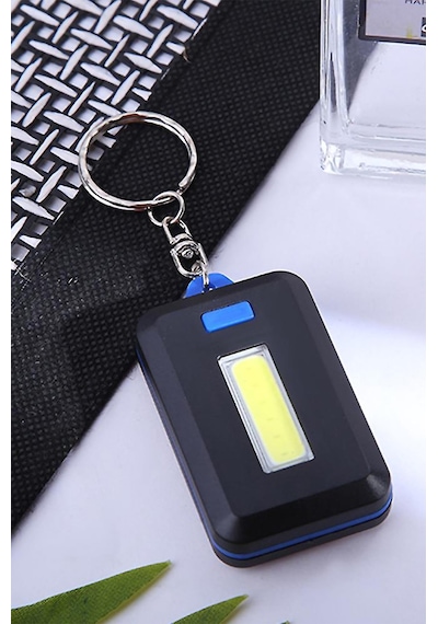 3 Modlu Anahtarlığa Takılan El Feneri Pil Dahil Mini Cob Led Küçük Lamba Işık Acil Durum Lambası