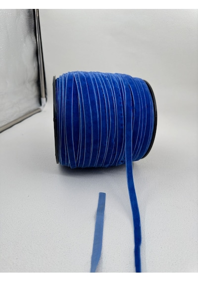 Paşateks- 1 Cm Düz Kadife-5 Metre -m.mavi
