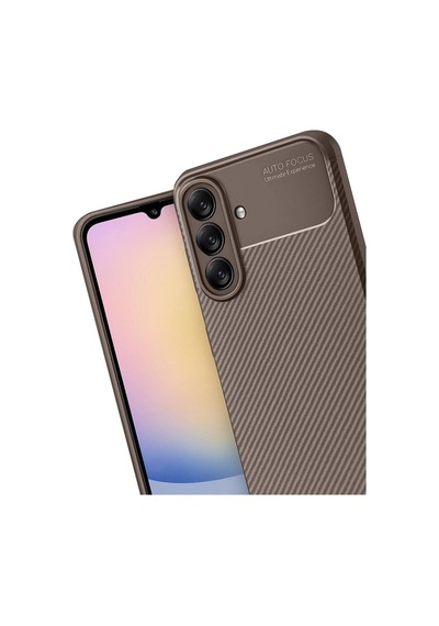Samsung Galaxy A17 5g Auto Focus Karbon Kapak - Kahverengi