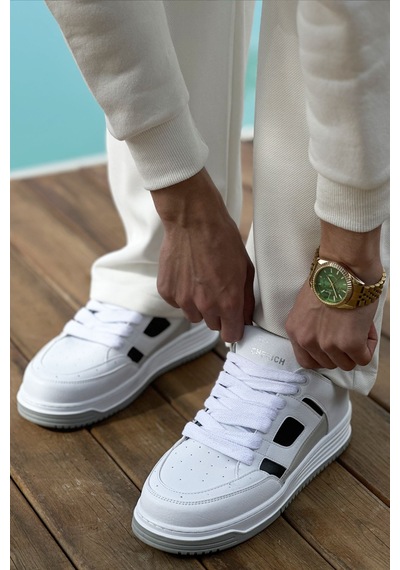 Sneaker Ayakkabı Günlük Erkek Spor Ayakkabı Tarz2410 Beyaz - Siyah