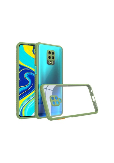 Noktaks - Redmi Note 9s Uyumlu Kılıf Arkası Şeffaf Renkli Kenarlı Kaff Kapak - Mor - T17842