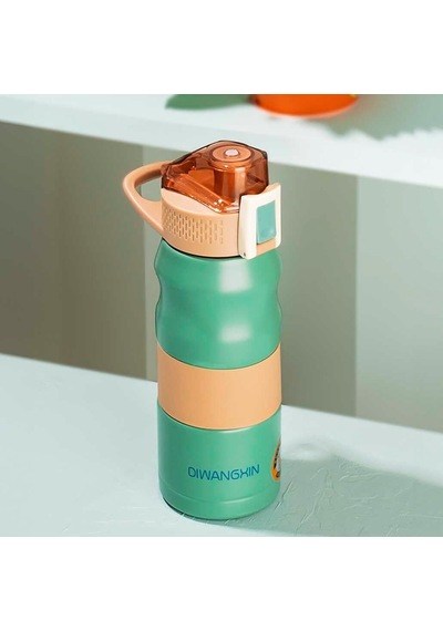 Er 1393-4 Paslanmaz Çelik Sızdırmaz Çift Katmanlı Yalıtımlı Çay Kahve Termosu Yeşil 350 Ml Açık Beyaz