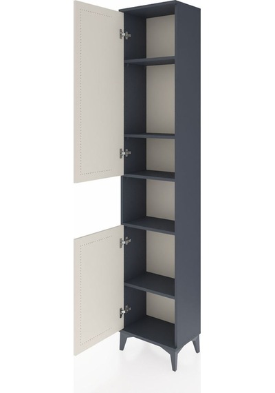 Arges Dolap 5 Raflı 2 Kapaklı 44x30x221 Antrasit-aytaşı Antrasit