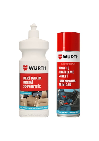 Würth Deri Besleyici Bakım Kremi Araç İçi Temizleme Spreyi 500Ml