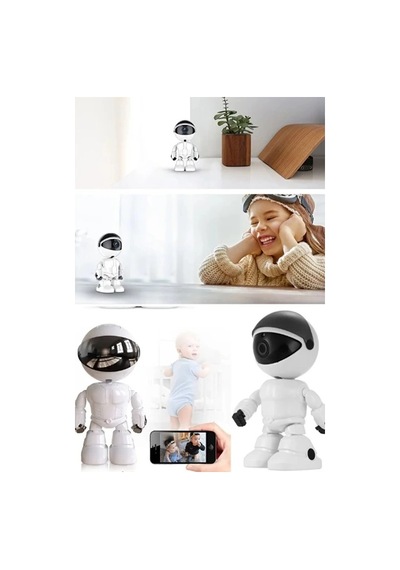 Robot Görünümlü Wi-fi Bebek Kamerası Çok Renkli
