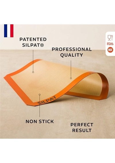 Silpat Backmatte Premium Antihaft-silikon-backmatte 11-5/8" X 16-1/2" Schwarz 50 x 22