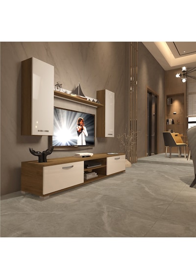 Decoraktiv Eko 5d Mdf Dvd Tv Ünitesi Tv Sehpası Pera - Beyaz