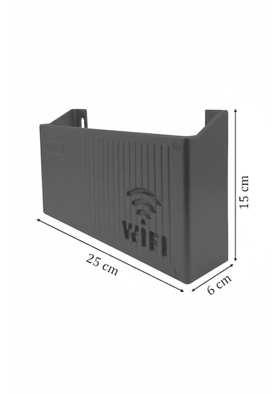 Tineke Gri Wifi Kutusu Duvar Asılabilir Sigorta Ve Modem Saklama Kutusu 25x15x6 Cm Gri