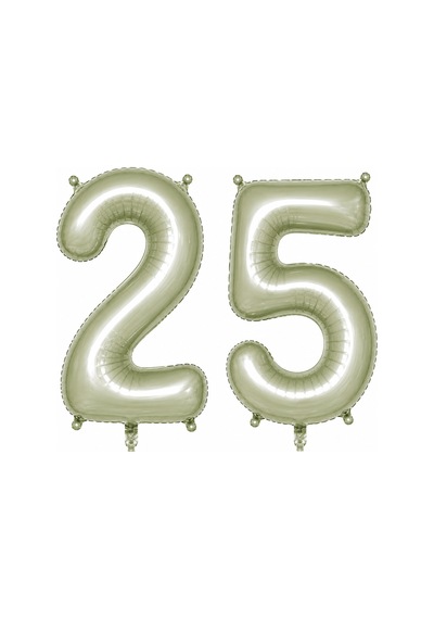 25 Rakam Folyo Balon Yeşil Rengi 76 Cm