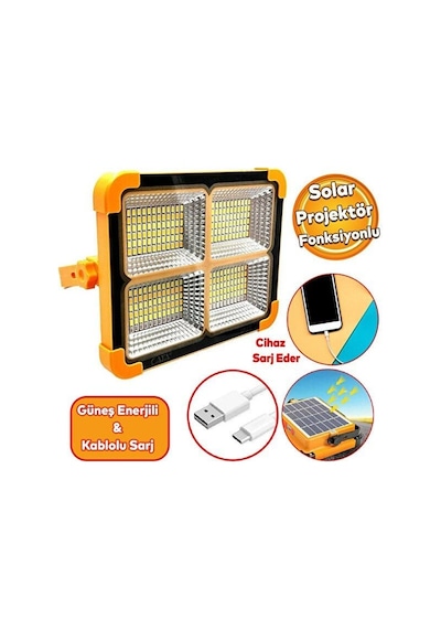 Noas 200w Portatif Solar Led Projektör Yl71-0209-s