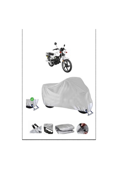 Falcon Crazy125 Kilit Uyumlu Su Geçirmez Dayanıklı Motosiklet Brandası-gri
