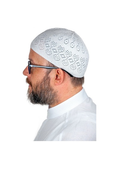 Mercan Namaz Takkesi Beyaz 12 Adet